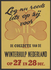 799134 Affiche voor een collecte van de Stichting Winterhulp Nederland.